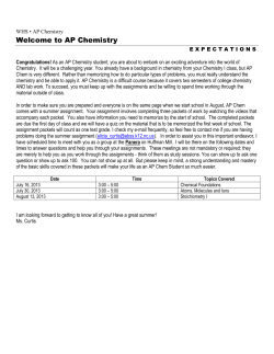 Summer Assignment 2013