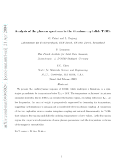 Analysis of the phonon spectrum in the titanium oxyhalide TiOBr