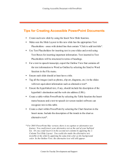 Tips for Creating Accessible PowerPoint Documents
