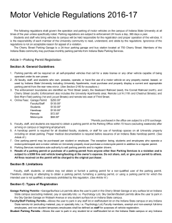 Motor Vehicle Regulations 2016-17