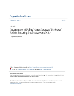 Privatization of Public Water Services