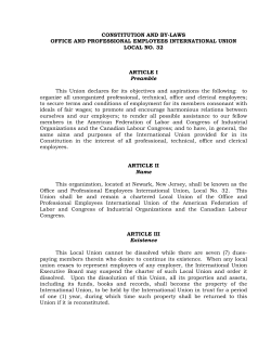 constitution and by-laws - OPEIU