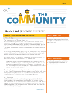 Handle It Well | KNOWING THE WORD