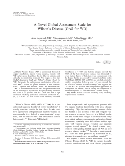 Global Assessment Scale for Wilson`s Disease