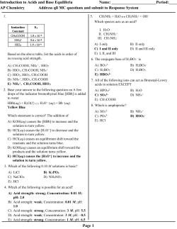 AP Chemistry Address qll MC questions and subm