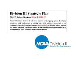 Division III Strategic Plan