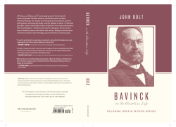 Read ch. 1: Introducing Bavinck