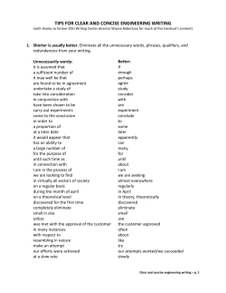 tips for clear and concise engineering writing