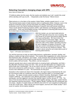 Detecting Cascadia`s changing shape with GPS