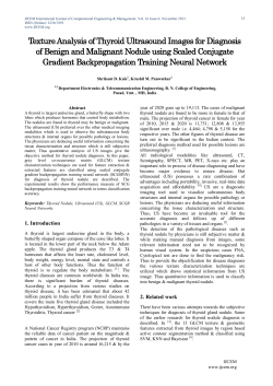 Texture Analysis of Thyroid Ultrasound Images for Diagnosis