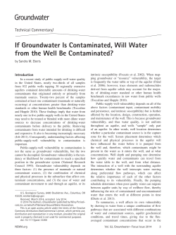 If Groundwater Is Contaminated, Will Water from the Well Be