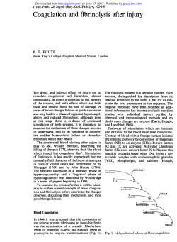Coagulation and fibrinolysis after injury