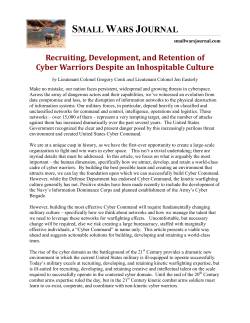 Recruiting, Development, and Retention of Cyber