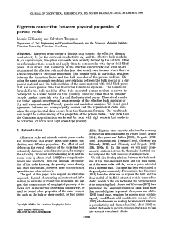 Rigorous connection between physical properties of porous rocks