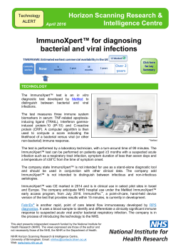 ImmunoXpert&trade; for diagnosing bacterial and viral infections