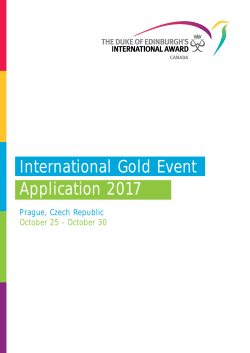 International Gold Event Application 2017