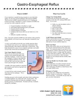 Gastro-Esophageal Reflux