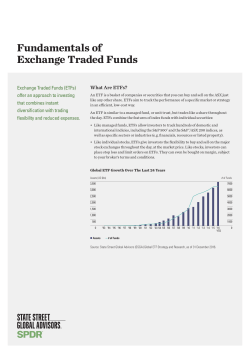 Fundamentals of Exchange Traded Funds
