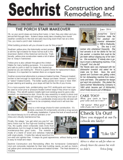 June 2014 - Sechrist Construction and Remodeling