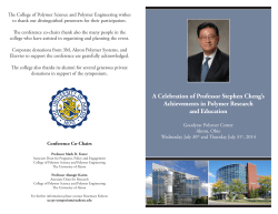 A Celebration of Professor Stephen Cheng`s Achievements in
