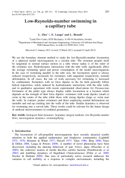 Low-Reynolds-number swimming in a capillary tube