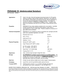 peracetic acid 5% - Enviro Tech Chemical Services, Inc.