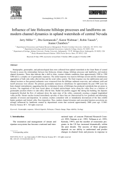 Influence of late Holocene hillslope processes and landforms on