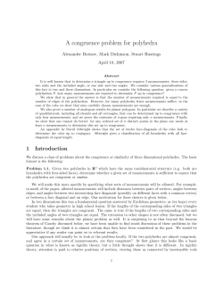 A congruence problem for polyhedra - Pitt Mathematics