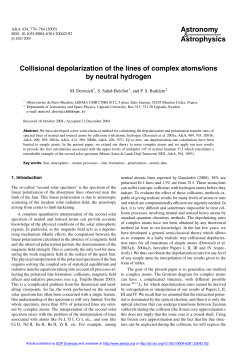 Collisional depolarization of the lines of complex atoms/ions by