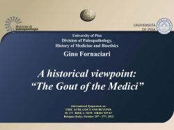 The &ldquo;gout&rdquo; - Paleopatologia