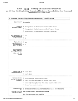 Econ 3344 History of Economic Doctrine