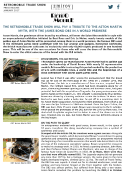 the retromobile trade show will pay a tribute to the aston martin myth