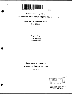seismic investigation rpt