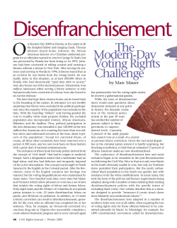 Disenfranchisement: The Modern