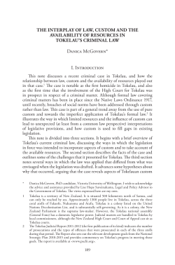 THE INTERPLAY OF LAW, CUSTOM AND THE