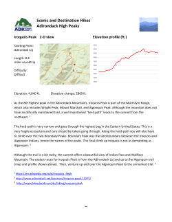 Scenic and Destination Hikes Adirondack High Peaks