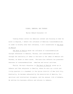 Rihani, Emerson, and Thoreau