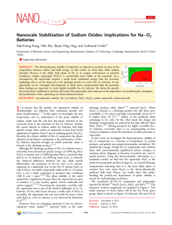 Nanoscale Stabilization of Sodium Oxides: Implications for Na&ndash;O2