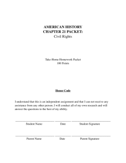 AMERICAN HISTORY CHAPTER 21 PACKET: Civil Rights