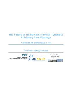 The Future of Healthcare in North Tyneside: A Primary Care Strategy