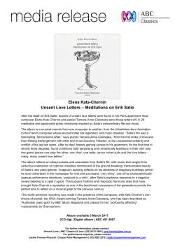 Meditations on Erik Satie - Tamara