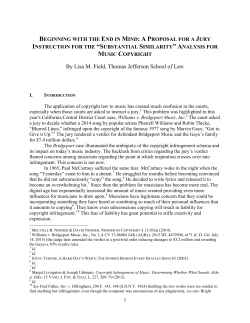 By Lisa M. Field, Thomas Jefferson School of Law