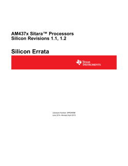 AM437x Sitara Processors Silicon Revisions 1.1