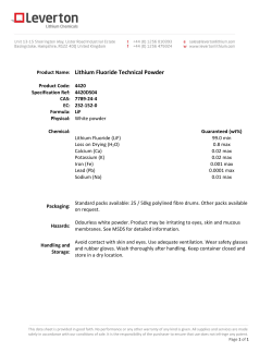 Product Name: Lithium Fluoride Technical Powder