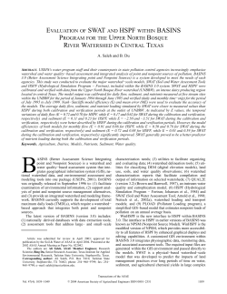 evaluation of swat and hspf within basins program for the upper