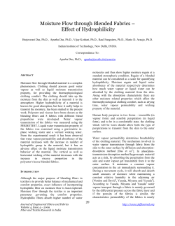 Moisture Flow through Blended Fabrics &ndash; Effect of Hydrophilicity