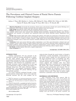 The prevalence and clinical course of facial nerve paresis following