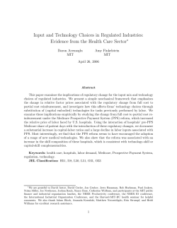 Input and Technology Choices in Regulated Industries: Evidence