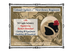 Colonel Ogden`s 1 New=Jersey Regiment