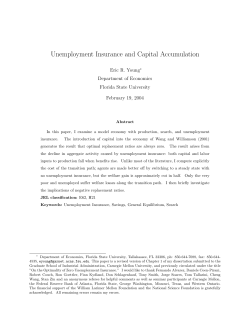 Unemployment Insurance and Capital Accumulation